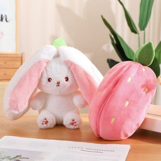 LOT 400 PELUCHES LAPIN FRAISE KAWAII